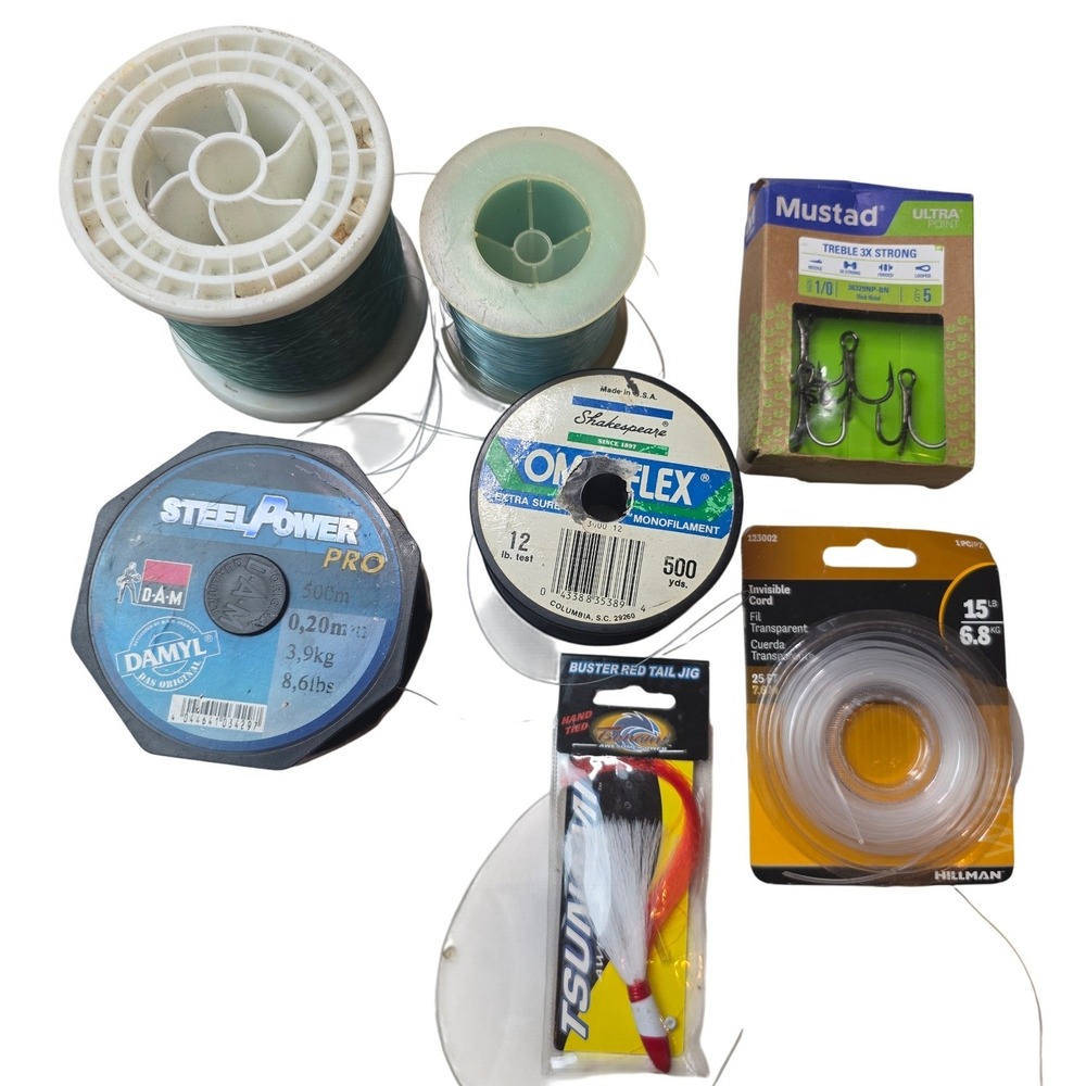 Fishing Tackle‎ Lot Mustad Treble Hooks Tsunami Jig Shakespeare Fishing Line A6